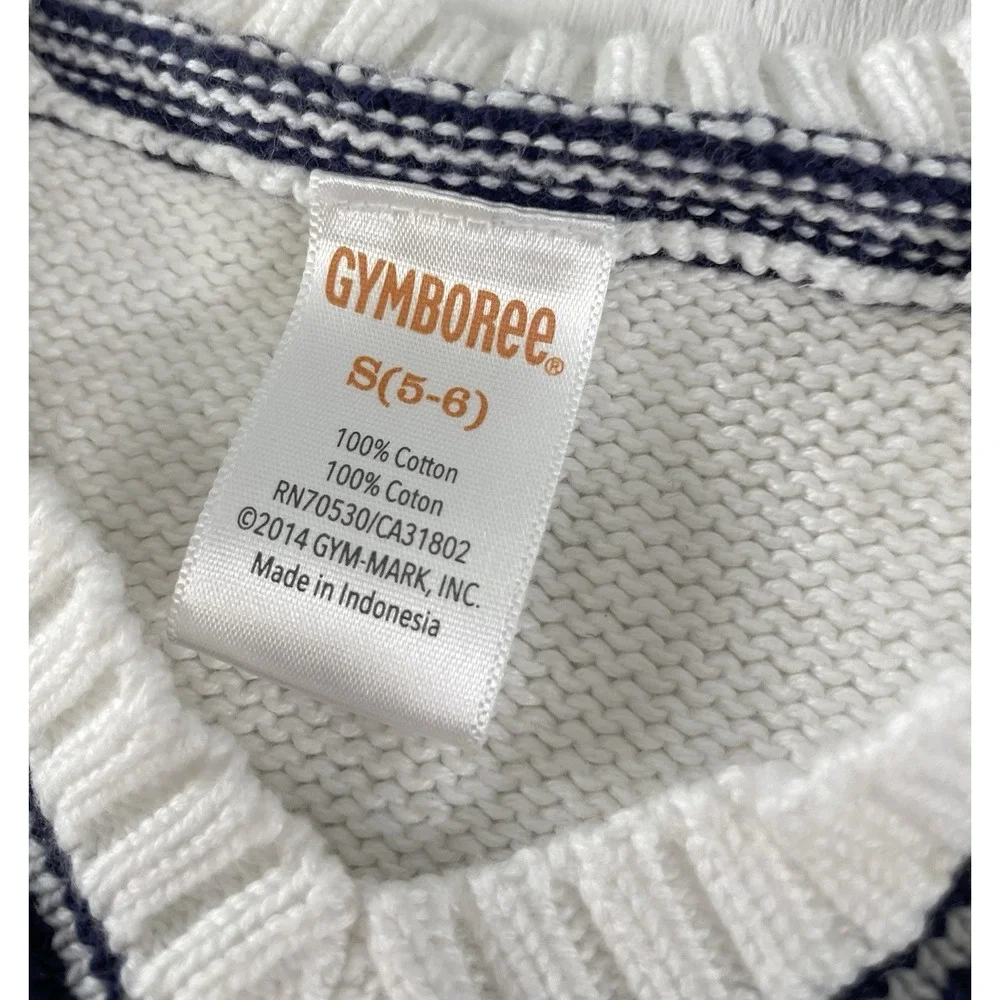 Gymboree Celebrate Spring Boy's White Cable‎ Knit Sweater Vest size M 7-8